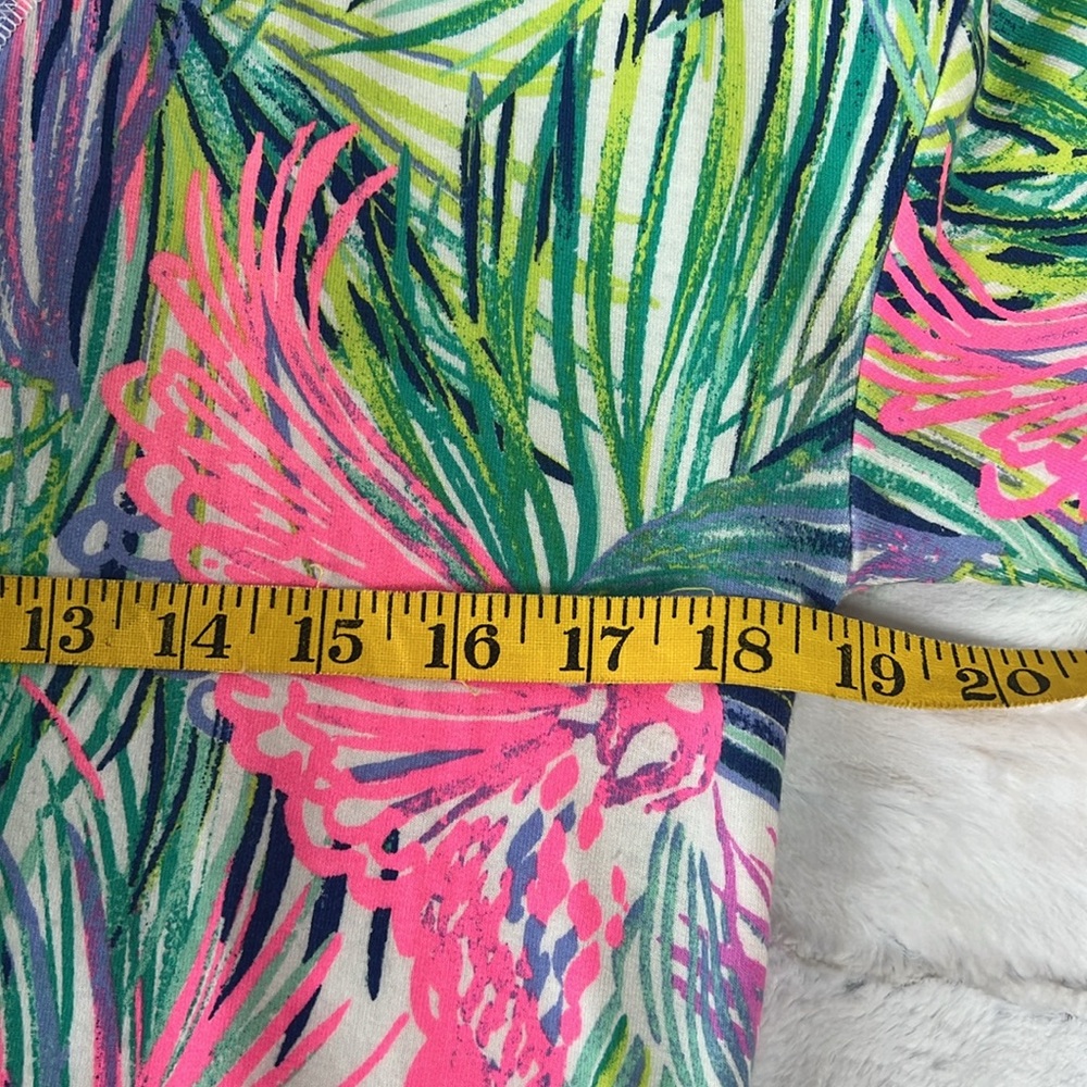 Lilly Pulitzer~ Vibrant Leaf Print 3/4 Sleeve Dress ~ Size Small - Picture 7 of 8